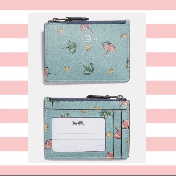 Coach NWT Beach Umbrellas Print ID/Card Holder - Picture 6 of 6